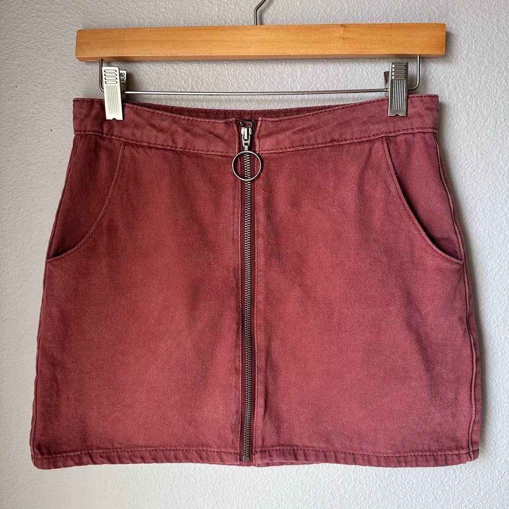 Angel Kiss Denim Collection Denim Zip Up Skirt